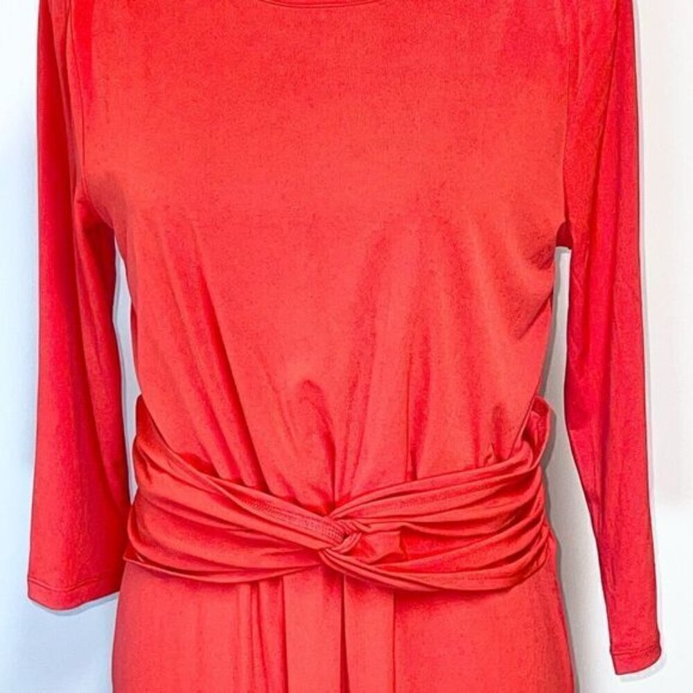 Nwot Jason Wu Designer Red Twist Tie Front Dress … - image 2
